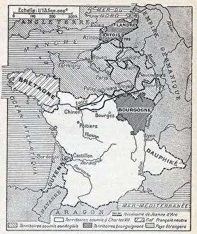 Carte de la France en 1428