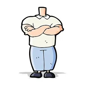 Body Man Prints: cartoon body (mix and match cartoons or add photo faces)