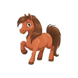 Hack Prints: Cartoon horse chinese horoscope animal