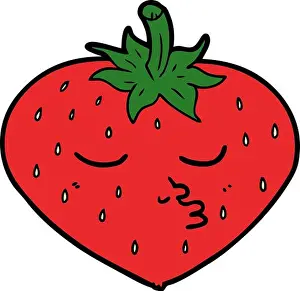 Freehand Prints: cartoon strawberry