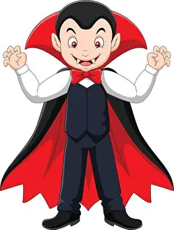 Dressing Prints: Cartoon vampire mascot