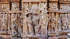 Gujarat Prints: Carving of Vamana Avatar of Lord Vishnu on Jasmalnathji Mahadev Temple