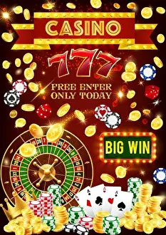 Slot Machine Prints: Casino poker gambling games poster