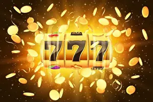 Addiction Prints: Casino win slot. Big gold coin flying