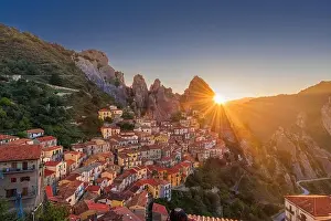 Castelmezzano, Italy in the Basilicata region at dawn