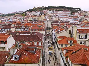 Street Scenes Prints: Castelo de Sao Jorge, Lisbon, Portugal, Europe