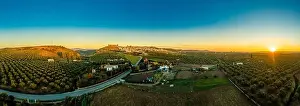 Adobe Prints: Castillo de Bury Al-Hammam in Banos de la Encina La Mancha province Spain old medieval castle with 14 towers