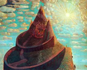 1909 Prints: Castle (Castle Fairy Tale) 1909 by Mikalojus Konstantinas Ciurlionis