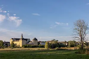 Riverfront Prints: The castle in Coswig, Germany