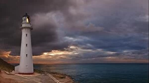 Images Dated 12th April 2014: Castle Point Lighthouse, sunrise, Wairarapa New Zealand