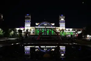 Cathedral Blagoveschensky illuminated at night in Kharkov, Ukraine. High quality photo