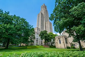 Pennsylvania Prints: The Cathedral of Learning at the University of Pittsburgh, in Pittsburgh, Pennsylvania