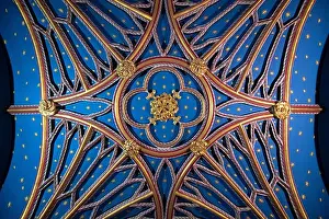Elizabeth Prints: Ceiling of Westminster Abbey with Gothic style