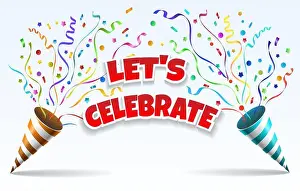 Christmas Decoration Prints: Celebrate party poppers