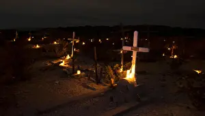 Crosses Prints: Celebration of the Day of the Dead in the Terlingua cemetery