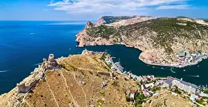 Cembalo Fortress above Balaklava Bay near Sevastopol in Crimea