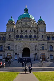 Domed Prints: The central dome and main steps of the Parliament Buildings in Victoria