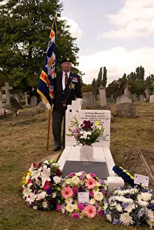 Firefighter Prints: Ceremony at graveside to unveil a plaque in memory of Fireman Frederick Davies 1913 1945 who died in line of duty