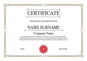 Appreciation Prints: Certificate Border for Excellence Performance