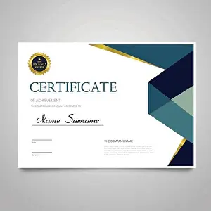 Appreciation Prints: Certificate Template - modern horizontal elegant vector document with luxury design