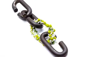 Weak Prints: a chain is only as strong as its weakest link proverb one link made of flowers