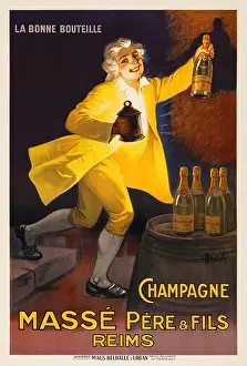 Old Advertisement Prints: Champagne Massé Père & Fils, Reims