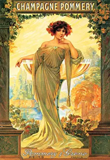 Drinking Prints: Champagne Pommery 1902 Beautiful Art Nouveau poster for the French house Pommery Greno in Reims