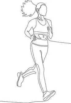 Jogging Prints: Champion player doing jogging vector minimalism