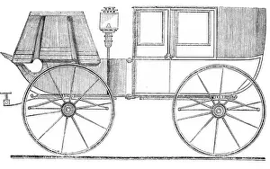 Suspension Prints: chariot with equal wheels carriage stagecoach cart omnibus wagon lamp lantern classical ornate