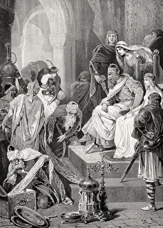 Gifts Prints: Charlemagne receiving a delegation of Harun al-Rashid, an Abbasid Caliph