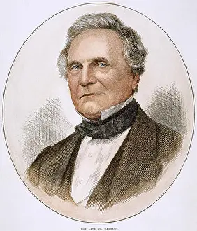 Bow Tie Prints: CHARLES BABBAGE (1792-1871). /nEnglish mathematician and inventor: colored English engraving