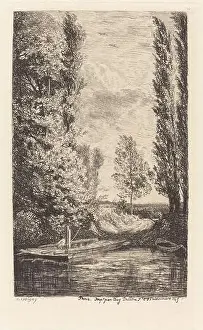 1878 Prints: Charles-François Daubigny, (artist), French, 1817 - 1878, Ferry (Le Bac), 1850, etching