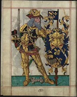 Anonimo Prints: Charles the Great (From Livro do Ameiro-Mor). Museum: Arquivo Nacional da Torre do Tombo