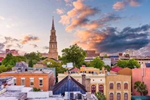 Images Dated 17th May 2015: Charleston, South Carolina, USA historic French Quarter skyline