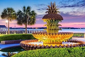 Images Dated 18th May 2015: Charleston, South Carolina, USA at the Waterfront Park Pineapple Fountain