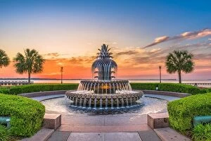 Images Dated 18th May 2015: Charleston, South Carolina, USA at the Waterfront Park Pineapple Fountain