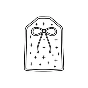 Destiny Prints: A charming line art illustration of a Japanese Omamori charm