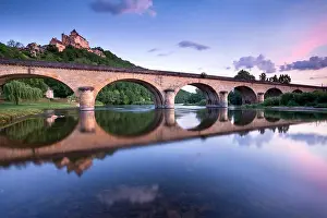 Hundred Years War Prints: Château Castlenaud at sunrise Dordogne France