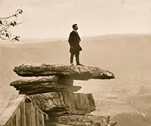 Federal Prints: Chattanooga, Tennessee (vicinity). View of Umbrella Rock, Lookout Mountain
