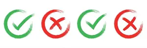 Approval Prints: Check marks doodle set. Hand drawn chalk checklist