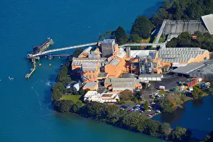 Aerial Photo Prints: Chelsea Sugar Refinery, Birkenhead, Auckland, North Island, New Zealand - aerial