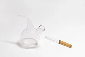 Glassware Prints: chemical droppers: Pasteur pipette (glass tube with brown rubber tip)