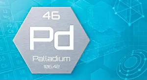 Dentistry Prints: Chemical element of the periodic table - Palladium