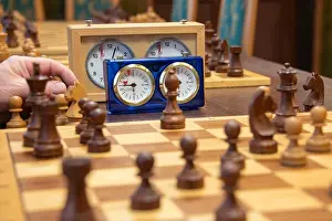 Board Game Prints: Chess clocks, Chess Museum Löberitz, Saxony-Anhalt, Germany