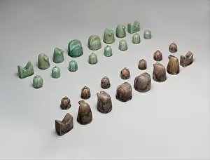 Knob Prints: Chess Set 12th century This nearly complete chess set is one of the earliest extant examples in the world