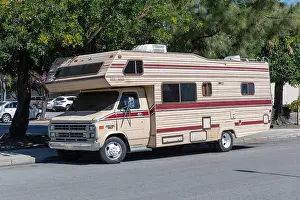 Camper Van Prints: Chevrolet Chevy Van 30 Camper, beige