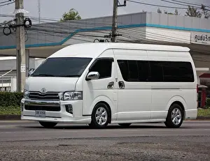 Transporter Prints: Chiangmai, Thailand - April 21 2022: Private Toyota commuter van