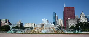 CHICAGO - JULY 19: Chicago's Clarence Buckingham Memorial Fountain, is shown here on July 19, 2013