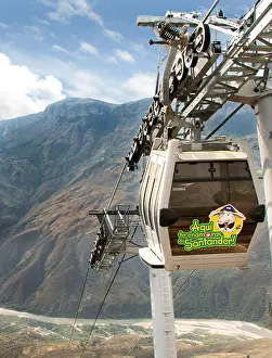 River Mountains Prints: Chicamocha National Park Cable Car