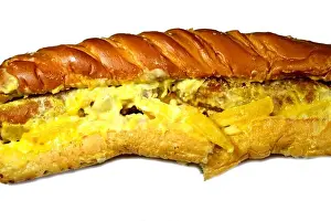 Fastfood Prints: Chicken roll sandwich, two rolled chicken pieces stuffed with mozzarella cheese